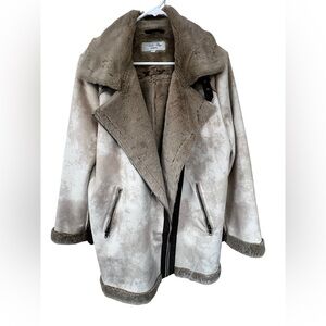 Tasha Polizzi Faux Suede Saddle Blanket Jacket